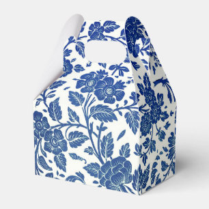 Blaues Blumenmuster Geschenkschachtel