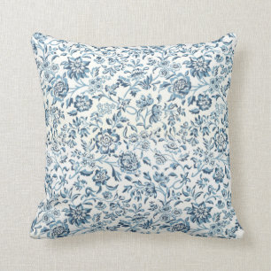 Blaues Blumethrow-Kissen Kissen