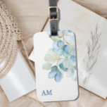 Blaues Botanisches Hydrangea-Monogramm Gepäckanhänger<br><div class="desc">Ein wunderschönes blaues Hydrangea-Design macht diese botanischen Gepäckanhänger stilvoll und elegant. Fügen Sie mithilfe der Personalisierungsfunktion Ihr eigenes Monogramm hinzu.</div>