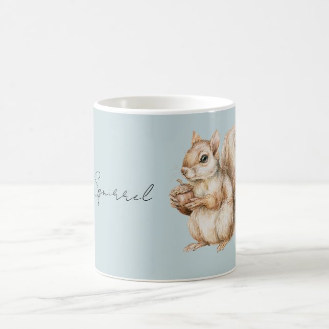 Blaues Braunhörnchen Kaffeetasse (Mittel)
