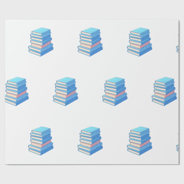 Blaues Buch Geschenkpapier (Flach)
