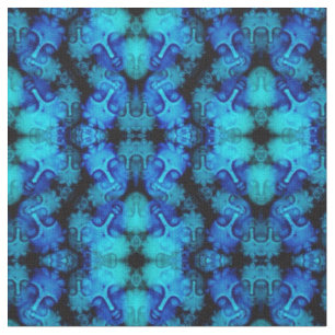 Blaues Buddha-Kaleidoskop Stoff