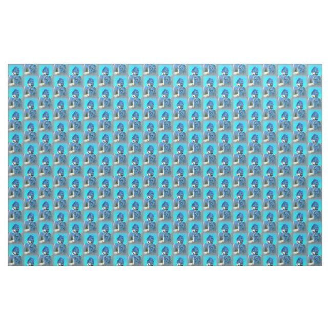 Blaues Buddha-Muster Stoff (Yard (91,4 cm))