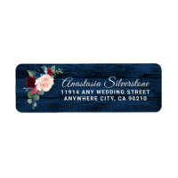 Blaues Burgundy Rosa Country Wood Wedding