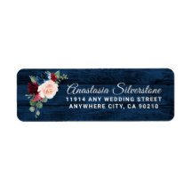 Blaues Burgundy Rosa Country Wood Wedding