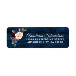 Blaues Burgundy Rosa Country Wood Wedding