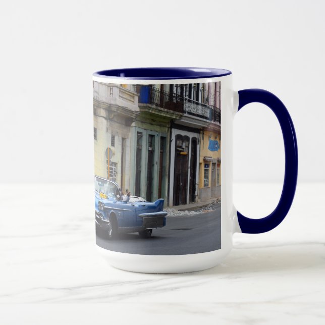 Blaues Cadillac Kabriolett Kubas Tasse (Rechts)