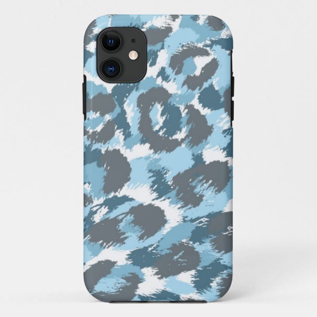 Blaues Camouflage-Muster Case-Mate iPhone Hülle (Rückseite)