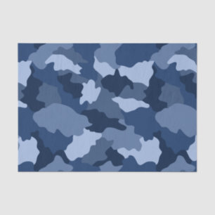 Blaues Camouflage-Muster Seidenpapier