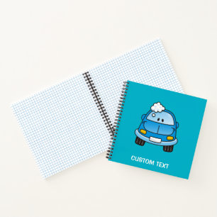 Blaues Cartoon Notizbuch