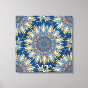 Blaues Chakra Kaleidoskop Thunder_Cove  Leinwanddruck