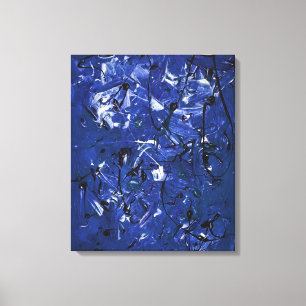 Blaues Chaos Leinwanddruck