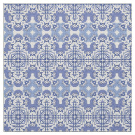 Blaues Chinoiserie-horizontales Wiederholmuster Stoff