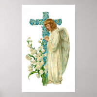 Blaues Christliches Kreuz