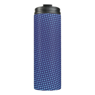 Blaues Comic Pop-Art-Halbton-Hintergrund-Vintageab Thermosbecher