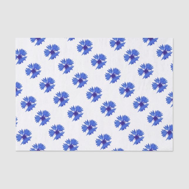Blaues Cornflower-Seidenpapier Seidenpapier (Vorderseite)