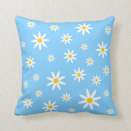 Blaues Daisy-Kissen Kissen