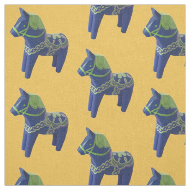Blaues dalmatinisches Pferdegewebe Stoff (Muster)