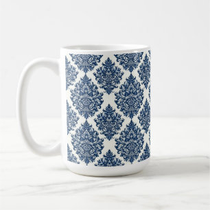 blaues Damastdesign Kaffeetasse
