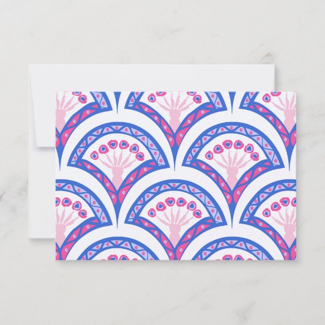 Blaues Damastmuster (Vorderseite)