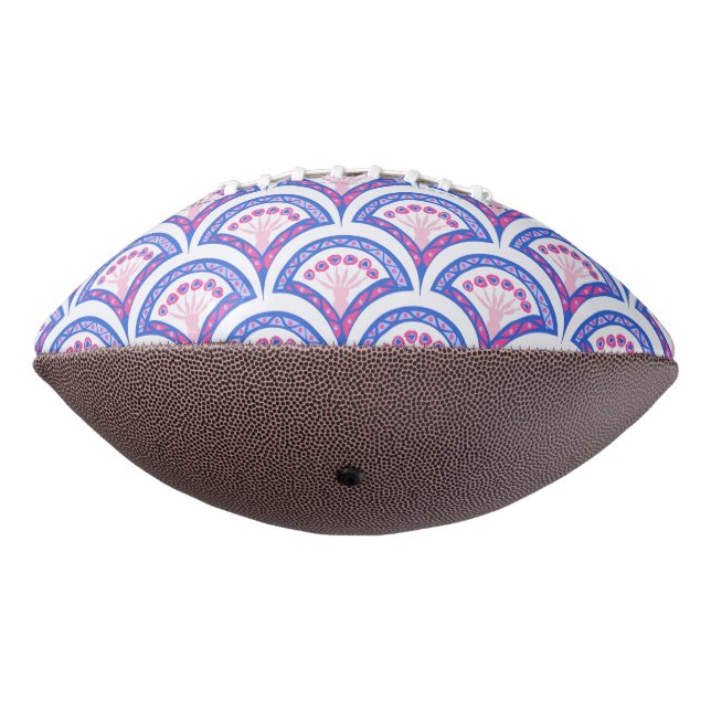 Blaues Damastmuster Football (Gedreht 270)