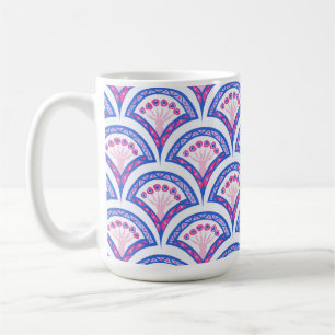 Blaues Damastmuster Kaffeetasse