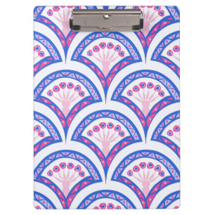 Blaues Damastmuster Klemmbrett
