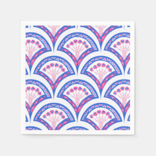 Blaues Damastmuster Serviette