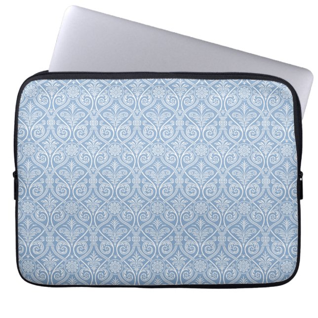 Blaues Damespiel-Muster - Laptop-Sieb Laptopschutzhülle (Vorderseite)