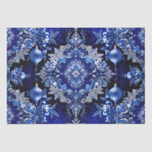 Blaues Dekorationspapier Seidenpapier (Vorderseite)