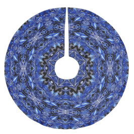 Blaues dekoratives Baumrock Polyester Weihnachtsbaumdecke