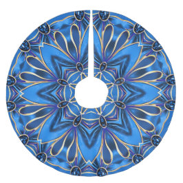 Blaues dekoratives Baumrock Polyester Weihnachtsbaumdecke