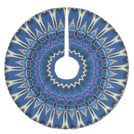 Blaues dekoratives Baumrock Polyester Weihnachtsbaumdecke