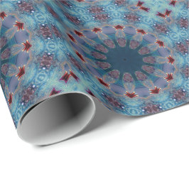 Blaues dekoratives Feiertags-Geschenkpapier Geschenkpapier