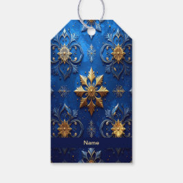 Blaues dekoratives Geschenk-Tag Geschenkanhänger