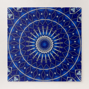 Blaues Dekoratives Puzzle
