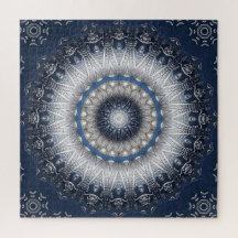Blaues Dekoratives Puzzle