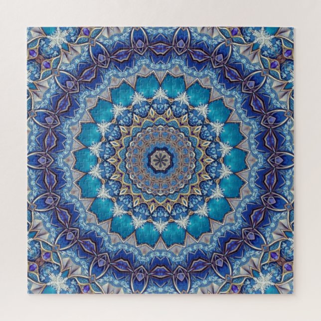 Blaues Dekoratives Puzzle (Vertikal)