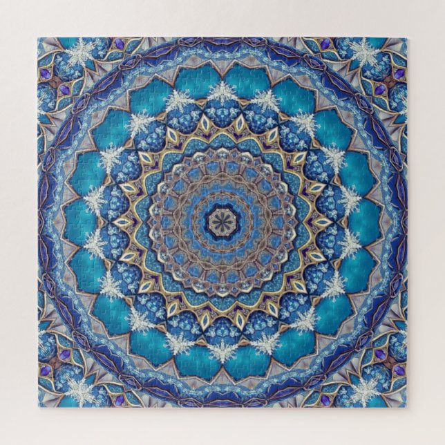 Blaues Dekoratives Puzzle (Vertikal)