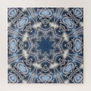 Blaues Dekoratives Puzzle