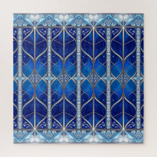 Blaues Dekoratives Puzzle