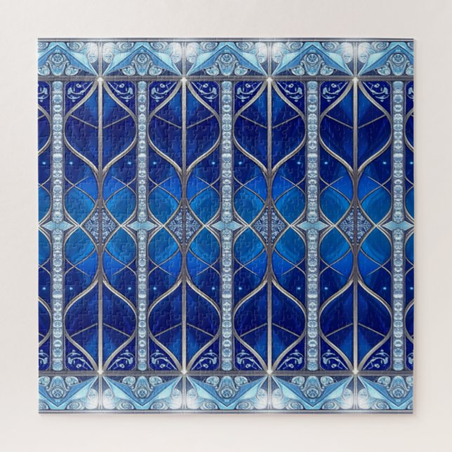 Blaues Dekoratives Puzzle (Vertikal)
