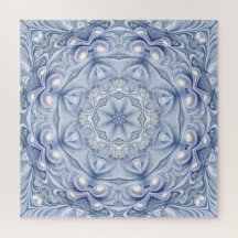 Blaues Dekoratives Puzzle