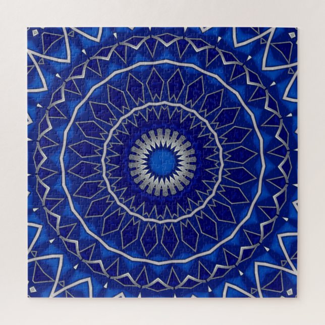 Blaues Dekoratives Puzzle (Vertikal)