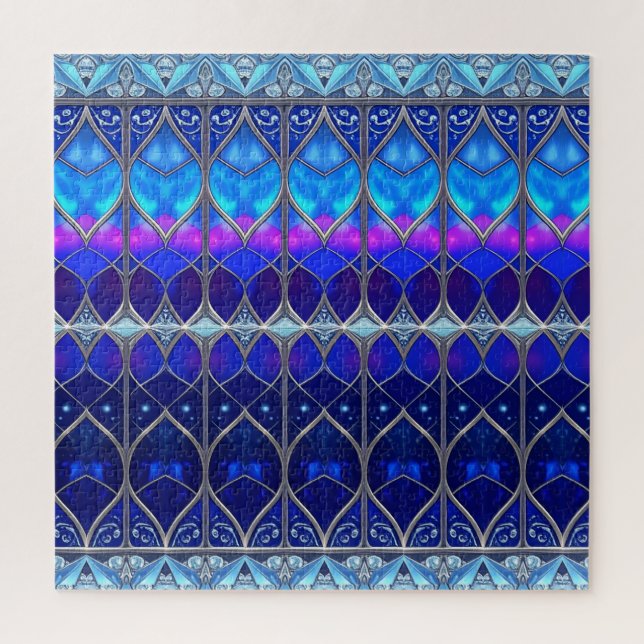 Blaues Dekoratives Puzzle (Vertikal)