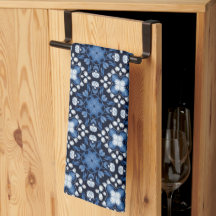 Blaues Delft-Blütenmuster - Blumenmuster