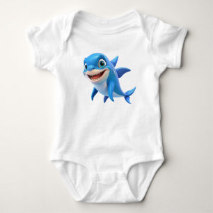 Blaues Delphin Delight. Baby Strampler