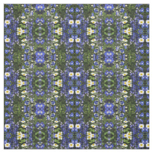 Blaues Delphinium im Garten Stoff