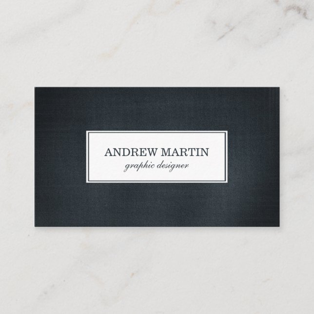 Blaues Denim beruflich Visitenkarte (Vorderseite)