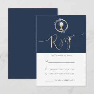 Blaues Design Erste RSVP-Karte RSVP Karte